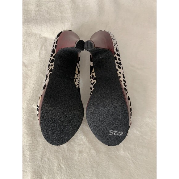 🔥 Steve Madden Girl Women's Shoes Size 7 Animal Print Pumps Peep-toe Bow - Picture 3 of 7